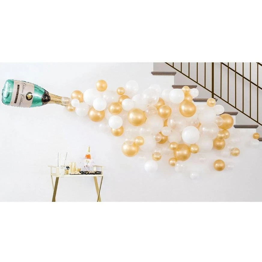 Air-Filled Champagne Poppin' New Year's Balloon Garland Kit 1 Air-Filled Champagne Poppin' New Year's Balloon Garland Kit