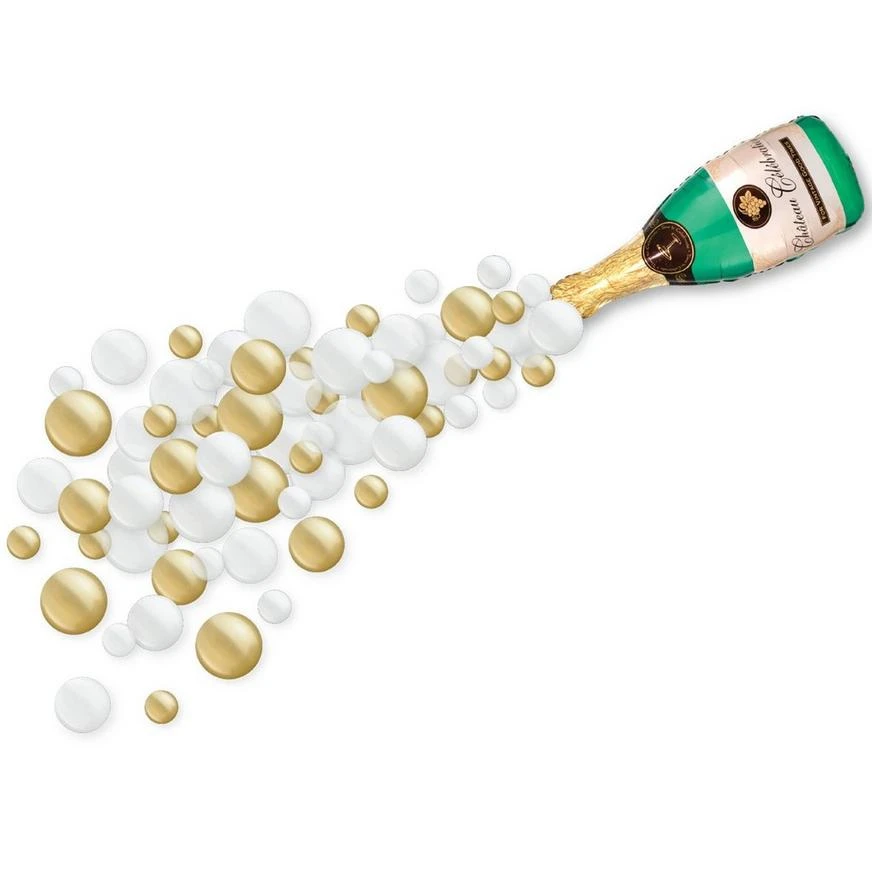 Air-Filled Champagne Poppin' New Year's Balloon Garland Kit 2 Air-Filled Champagne Poppin' New Year's Balloon Garland Kit - Image 2