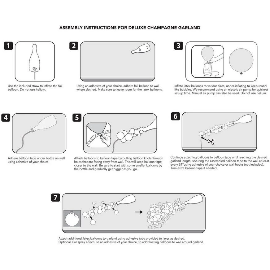 Air-Filled Champagne Poppin' New Year's Balloon Garland Kit 3 Air-Filled Champagne Poppin' New Year's Balloon Garland Kit - Image 3
