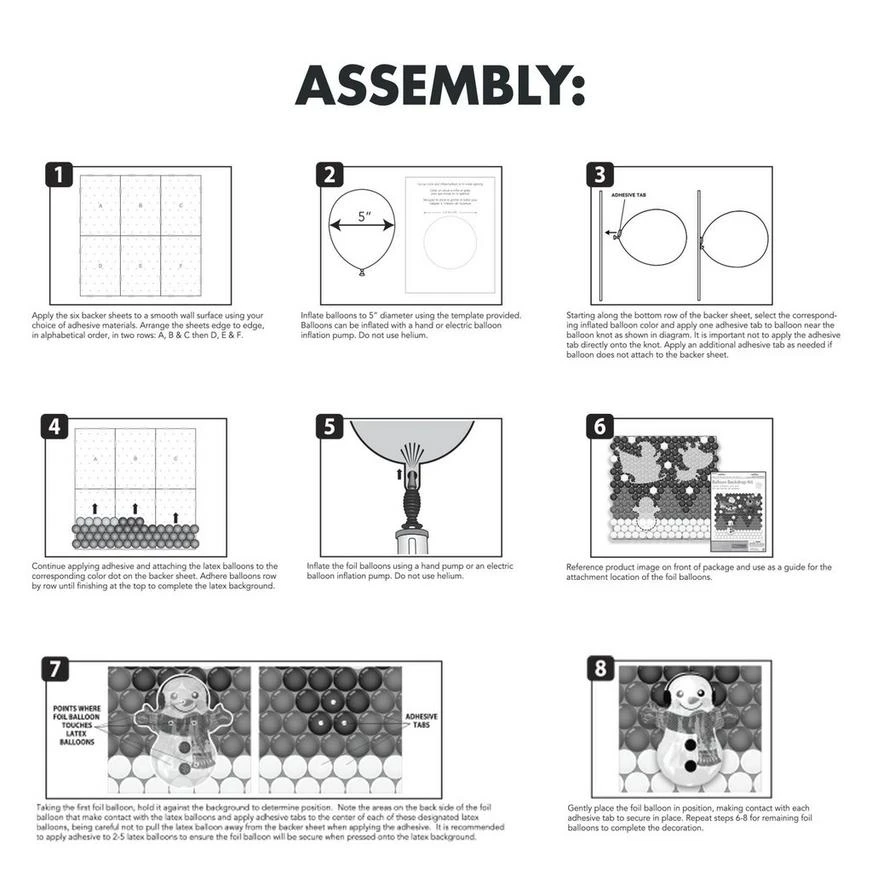 Air-Filled Santa Christmas Foil & Latex Balloon Backdrop Kit, 6.25ft X 5.9ft 4 Air-Filled Santa Christmas Foil & Latex Balloon Backdrop Kit, 6.25ft X 5.9ft - Image 4