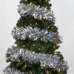 Silver Tinsel Garland, 9ft -Party Supply Store 928959 02