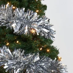 Silver Tinsel Garland, 9ft -Party Supply Store 928959 03