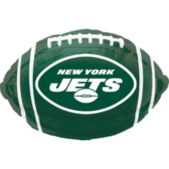 New York Jets Football Foil Balloon, 17in X 12in