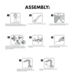 Air-Filled Purple, Green & Gold Fleur-de-Lis Mardi Gras Balloon Garland Kit -Party Supply Store 931714 03