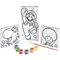 Super Mario Color Your Own Canvas Kit, 3pc