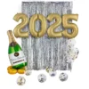 DIY Silver Champagne Celebration New Year's Eve 2023 Balloon Backdrop Kit