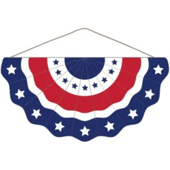 Patriotic Bunting MDF Sign, 36in X 18in