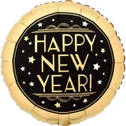 Satin Vintage New Year's Eve Foil Balloon Bouquet, 5pc -Party Supply Store 937150 02