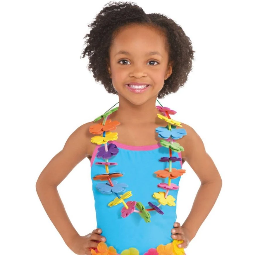 Multicolor Foam Flower Lei Activity Kit For 6 4 Multicolor Foam Flower Lei Activity Kit For 6 - Image 4