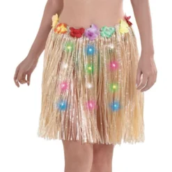 Best Seller 1 Adult Light-Up Faux Grass Skirt, 18in