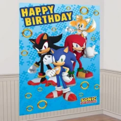 Sonic The Hedgehog Birthday Paper & Cardstock Photo Booth Kit, 4.6ft X 6.7ft