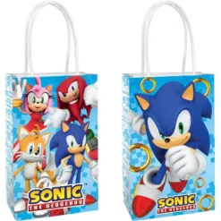 Sonic The Hedgehog Kraft Favor Bags, 5.25in X 8.25in, 8ct