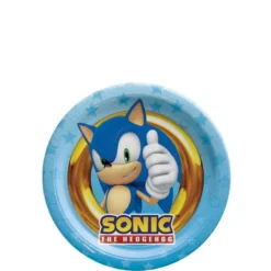 Sonic The Hedgehog Paper Dessert Plates, 7in, 8ct