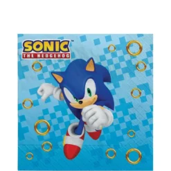 Sonic The Hedgehog Paper Lunch Napkins, 6.5in, 16ct