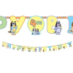 Bluey Cardstock Birthday Banner Kit, 10.5ft