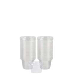 Clear Gelatin Shot Glasses Plastic Cups With Lids, 2.5oz, 50ct
