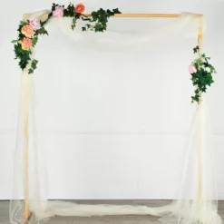 Gold Metal Wedding Arch, 6ft X 7ft