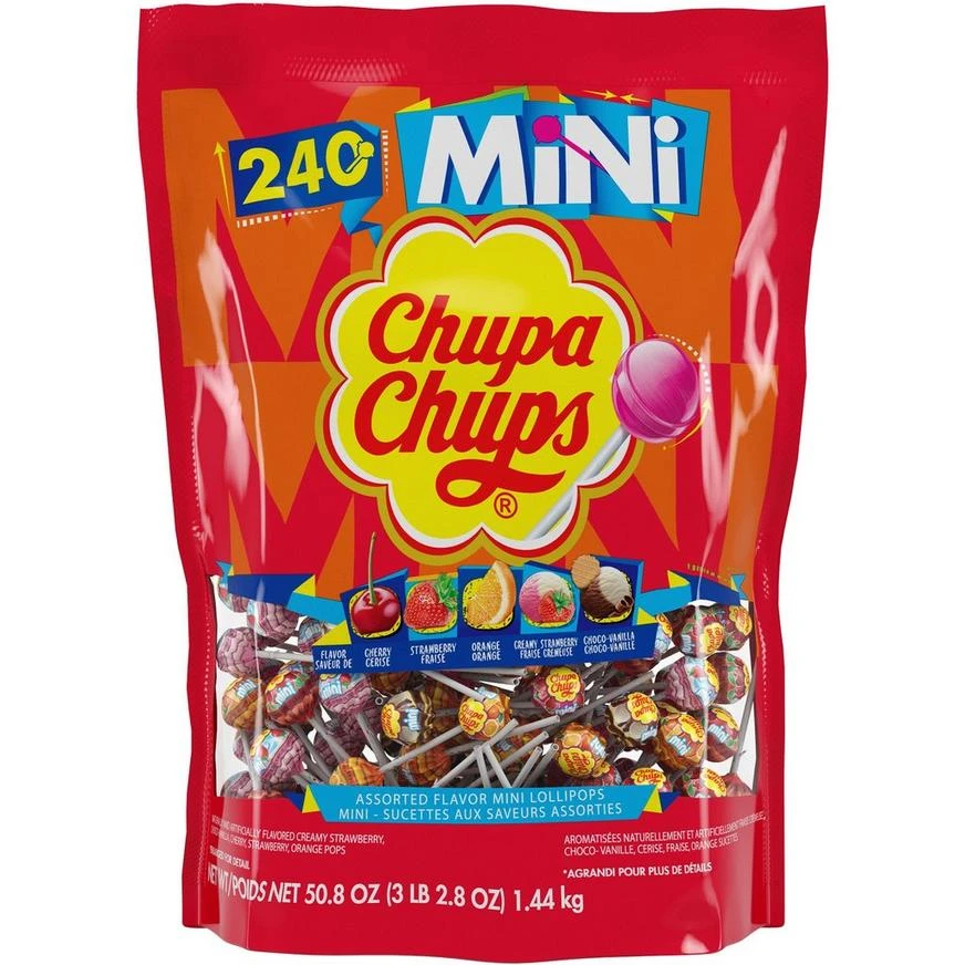 Assorted Flavor Mini Chupa Chups, 50.8oz, 240pc 1 Assorted Flavor Mini Chupa Chups, 50.8oz, 240pc