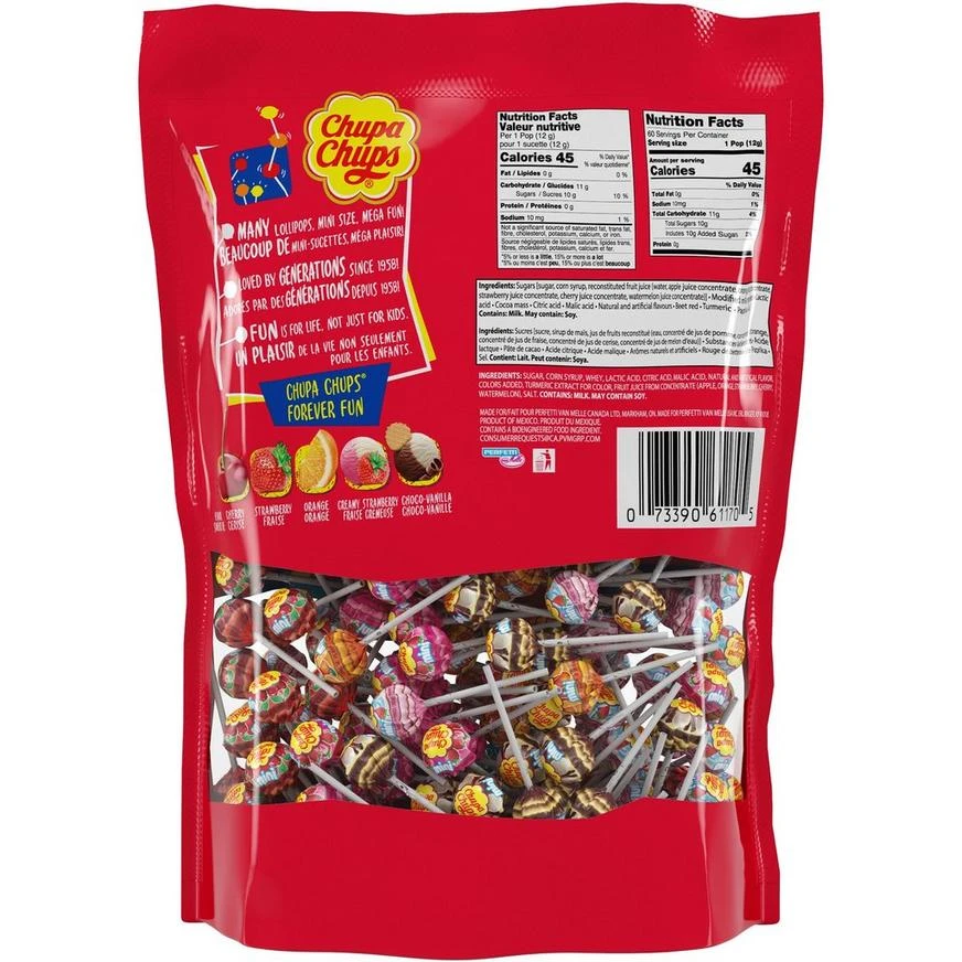 Assorted Flavor Mini Chupa Chups, 50.8oz, 240pc 2 Assorted Flavor Mini Chupa Chups, 50.8oz, 240pc - Image 2