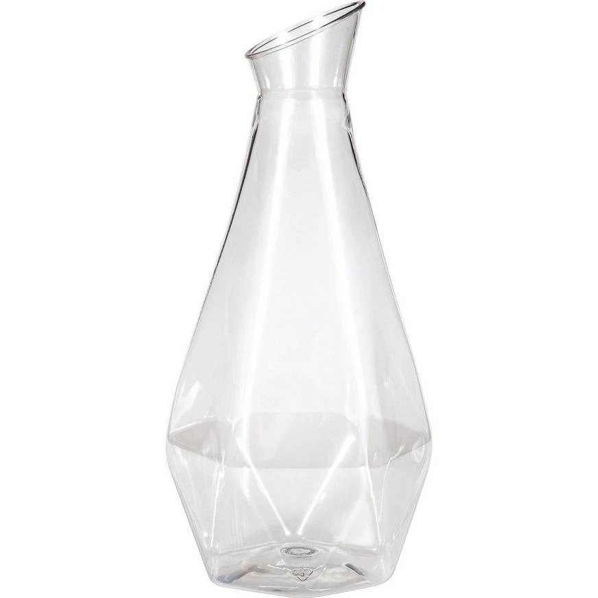 Faceted Clear Plastic Carafe, 45oz 1 Faceted Clear Plastic Carafe, 45oz