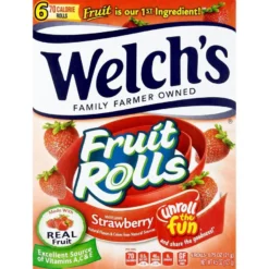 Welch's White Grape Strawberry Fruit Rolls, 4.5oz, 6pc