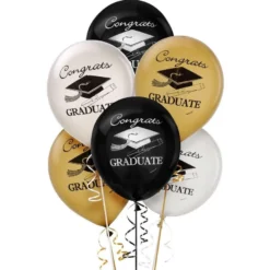 Black, Gold & Silver Congrats Grad 2023 Graduation Outdoor Decorating Kit -Party Supply Store 940883 02