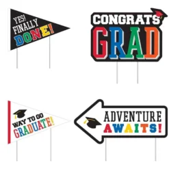 Multicolor Congrats Grad 2023 Graduation Outdoor Decorating Kit -Party Supply Store 940889 02