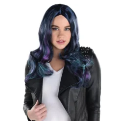 AMSCAN Navy Blue, Purple & Turquoise Oil Slick Curly Wig, 20in 5 AMSCAN Navy Blue, Purple & Turquoise Oil Slick Curly Wig, 20in -Party Supply Store 942156 02