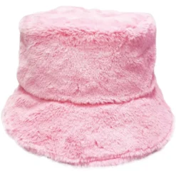 Adult 90s Pink Furry Bucket Hat