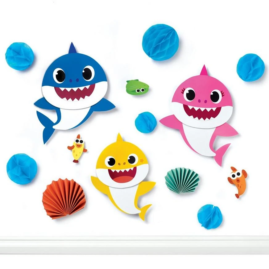 Baby Shark Wall Decorating Kit, 14pc 1 Baby Shark Wall Decorating Kit, 14pc