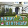 Happy Birthday Corrugated Plastic Yard Sign Phrase Set, 11in Letters, 10pc - Pokémon