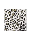 Black & Metallic Gold Leopard Print Paper Beverage Napkins, 5in, 16ct