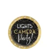 Metallic Lights Camera Party Paper Dessert Plates, 6.75in, 20ct - Awards Night