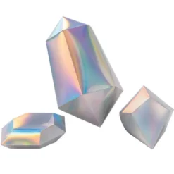 Iridescent Cardstock Gem Centerpieces, 3pc