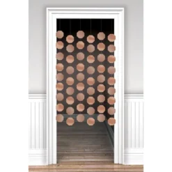 Metallic Rose Gold & Leopard Print Cardstock String Decorations, 6ct, 7ft