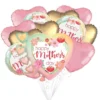 Ombre Border Floral Happy Mother's Day Foil Balloon Bouquet, 13pc
