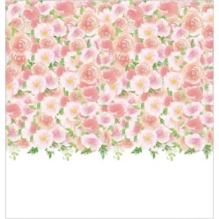 Pink Floral Baby Canvas Scene Setter, 5.4ft X 5.1ft -Party Supply Store 951165 02