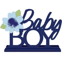 Baby Boy Baby In Bloom Baby Shower MDF Standing Sign, 11in X 8.5in