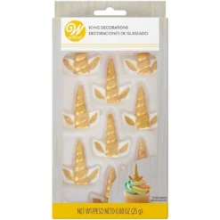 Edible Unicorn Icing Decorations, 9pc