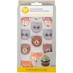 Woodland Animals Royal Icing Decorations, 12ct