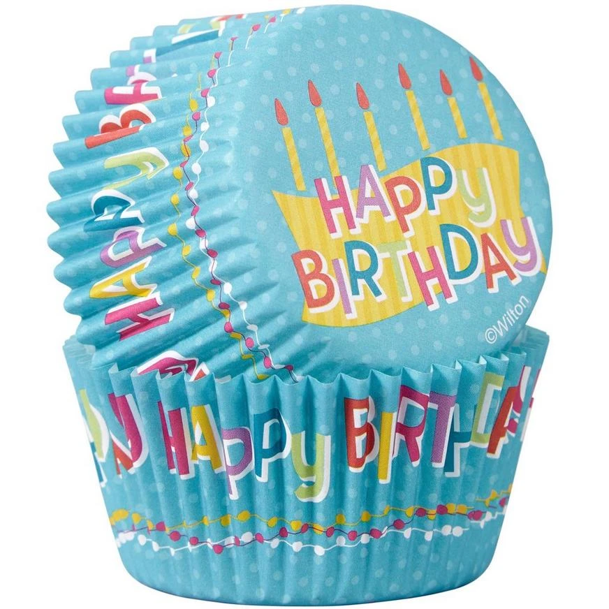 Happy Birthday Baking Cups, 50ct 2 Happy Birthday Baking Cups, 50ct - Image 2