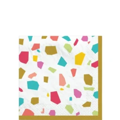 Rainbow Terrazzo Tableware Kit For 20 Guests -Party Supply Store 953310 03