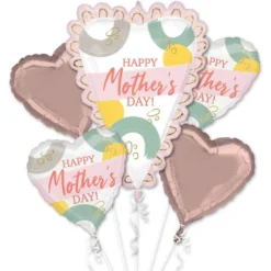 Sketch Mother's Day Foil Balloon Bouquet, 5pc