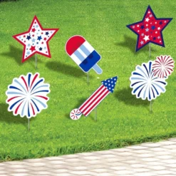 Patriotic Celebration Corrugated Plastic Yard Sign Set, 12pc