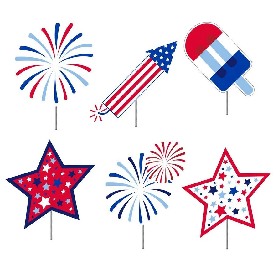 Patriotic Celebration Corrugated Plastic Yard Sign Set, 12pc 2 Patriotic Celebration Corrugated Plastic Yard Sign Set, 12pc - Image 2
