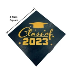 Black & Gold 2023 Graduation Cap Wood Treasure Box, 4.5in 5 Black & Gold 2023 Graduation Cap Wood Treasure Box, 4.5in -Party Supply Store 953457 02
