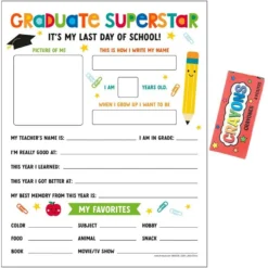 Graduation Fun All About The Grad Activity Sheets, 8.5in X 11in, 24ct