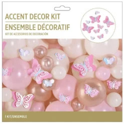 Iridescent Pink Butterfly Accent Décor Kit, 12pc 7 Iridescent Pink Butterfly Accent Décor Kit, 12pc -Party Supply Store 954488 03