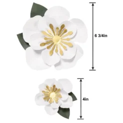 White Flower Accent Décor Kit, 12pc -Party Supply Store 954492 02