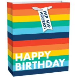 Rainbow Large Birthday Gift Bag Kit, 4pc -Party Supply Store 955018 04